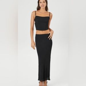 Forever 21 long black skirt